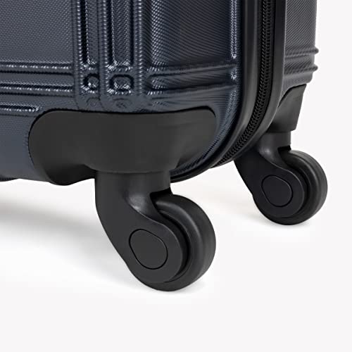 Ben Sherman Nottingham Lightweight Hardside 4-Wheel Spinner Travel Luggage, Charcoal, 28-Inch Checked