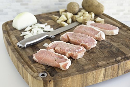 Ironwood Gourmet Big Catch Cutting Board, Acacia Wood, 10.5 x 15 x 1.25 inches