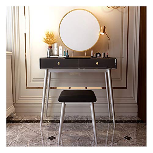 Vanity Table Set Dressing Table Set,Dressing Table with Movable Large Storge Space Compartments and Drawers (White Length 100cm)