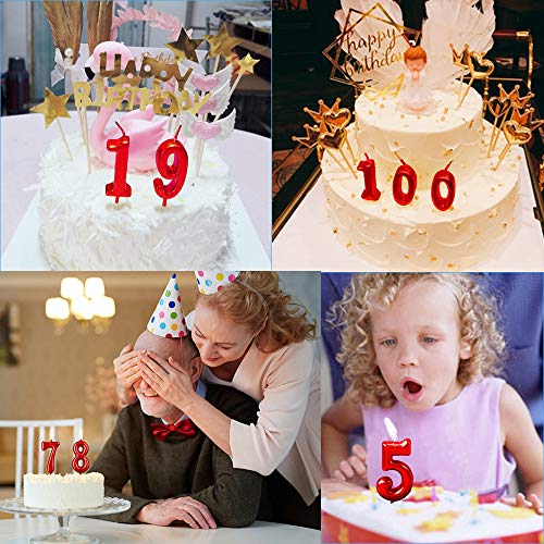 Red Birthday Candles 6 Candle 6th Six Years Cake Bady Roman Numberal Cool Number Candle No 60 61 62 63 64 65 66 67 68 69
