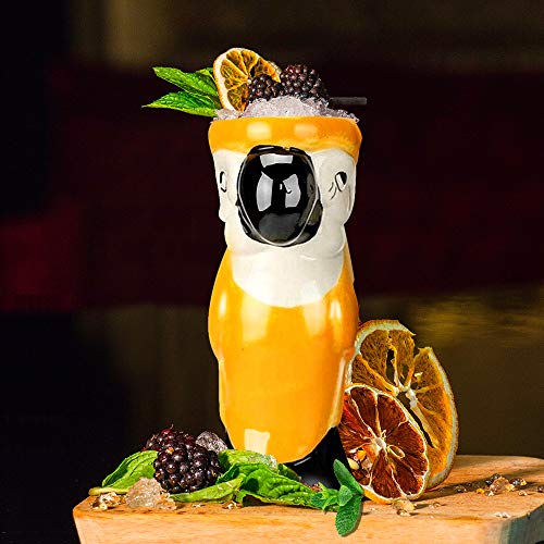 Tiki Mugs Cocktail Set of 8 - Ceramic TIKI Mugs Hawaiian Party Cute Exotic Cocktail Glasses Hawaiian TIKI Mug - TKSET0080 (8pcs)