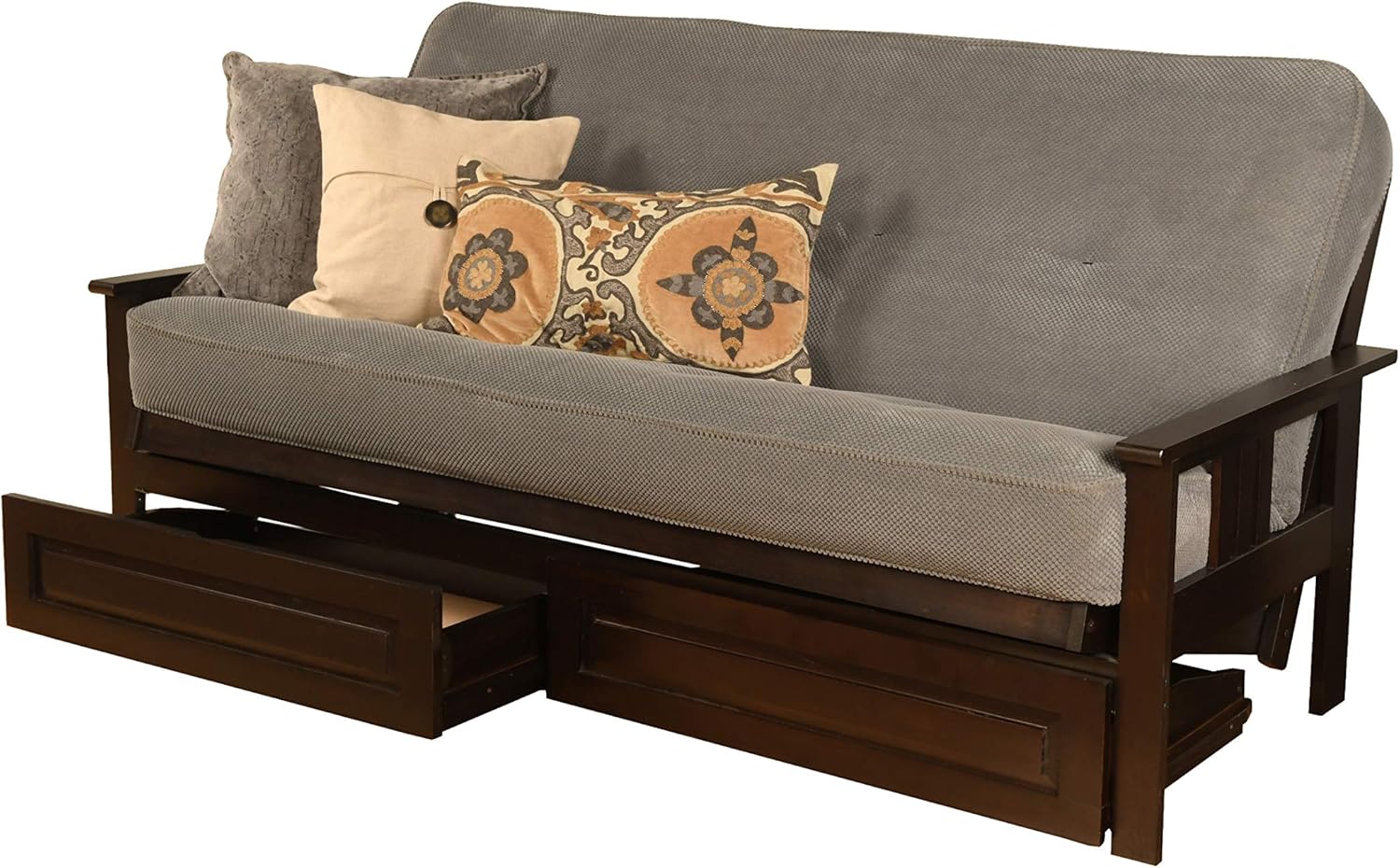 Kodiak Furniture Monterey Frame with Fabric Mattress in Espresso/Marmont Blue