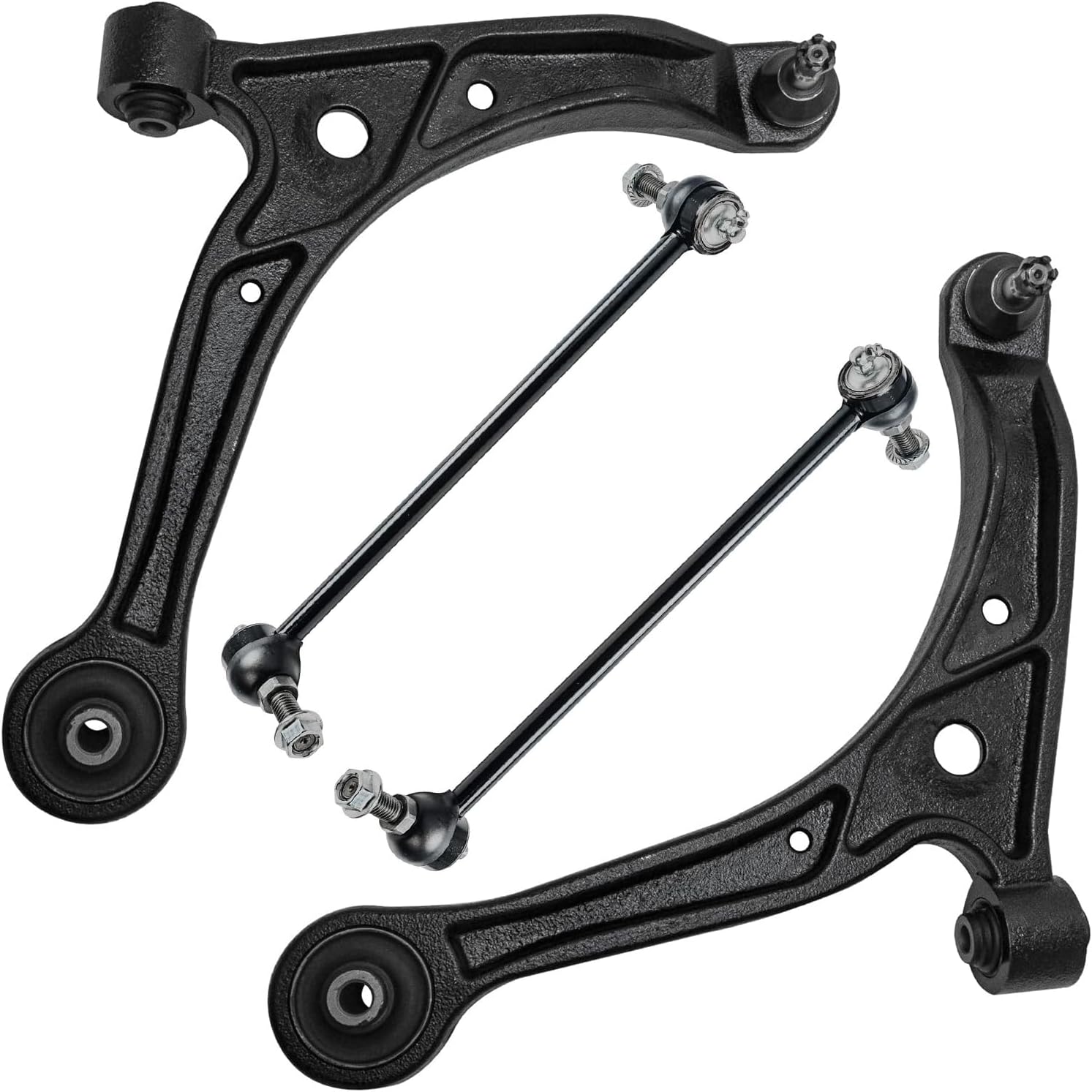 Detroit Axle - Front 4pc Control Arms for 99-04 Honda Odyssey, 2 Lower Control Arms w/Ball Joints 2 Sway Bar End Links Suspension Kit 1999 2000 2001 2002 2003 2004 Replacement