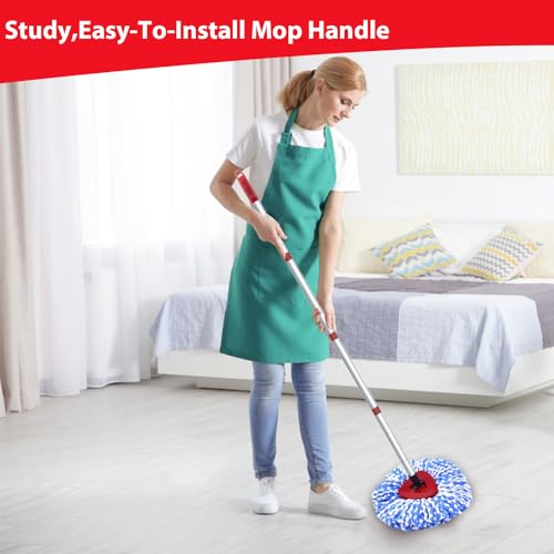 Spin Mop Replacement Head Compatible with O-Cedar EasyWring 1 Tank, 2 Microfiber Mop Refills, 30-58
