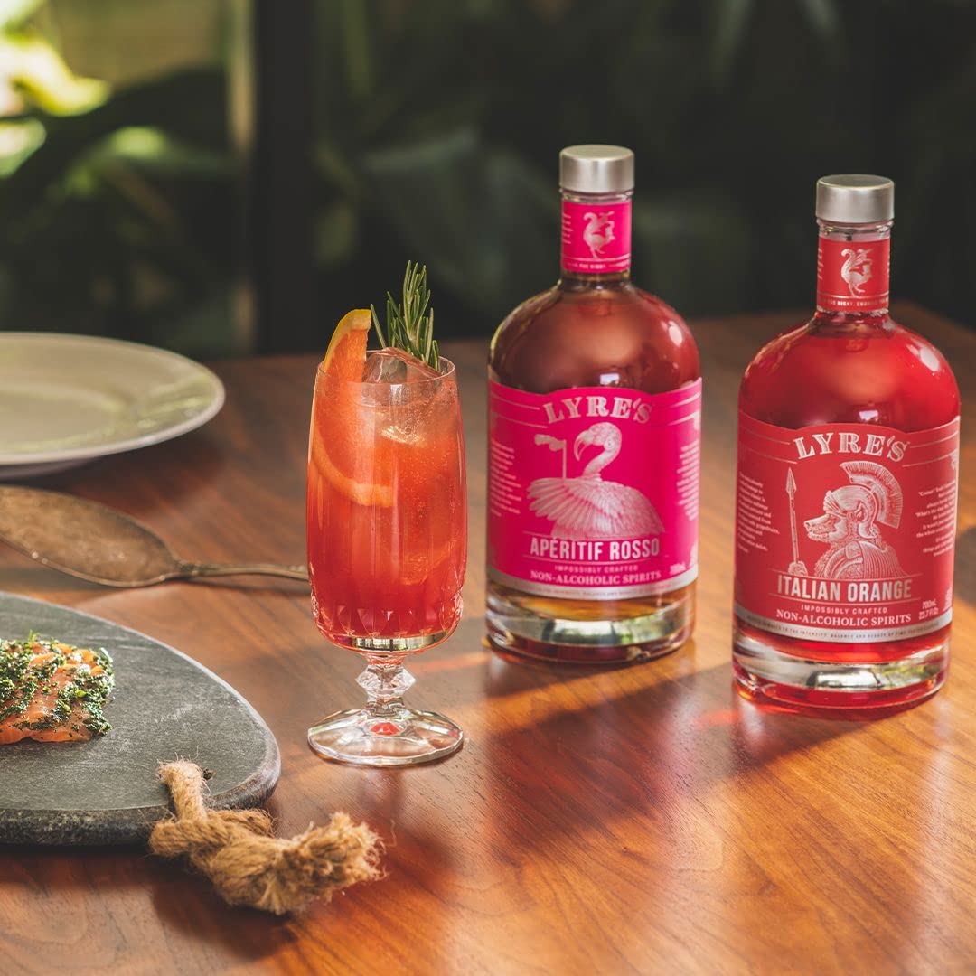 Lyre's Aperitif Rosso Non-Alcoholic Spirit - Sweet Vermouth Style | Gold Medal Winner | 23.7 Fl Oz