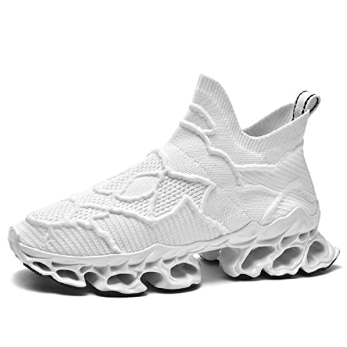 Mens Womens Slip on Loafers Walking Tennis Shoes Laceless Jogging Blade Sneakers Unisex Mesh Trail Running Casual Athletic