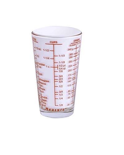 Kolder Multi-Purpose Liquid and Dry Measuring Cup, 16-Ounce, Black Print