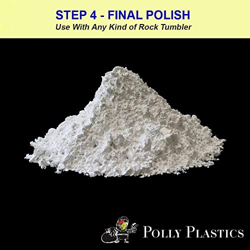 Polly Plastics Rock Tumbler Grit Refill, Final Polish 1200 Fine Aluminum Oxide, Stage 4 for Tumbling Stones (2 pack) (3 lb.)