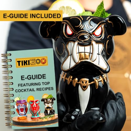 Tiki Mugs For Cocktails Set of 3 - Tiki Cups & Mai Tai Glasses - Tiki Glasses, Tiki Glass, Tiki Glasses for Cocktails