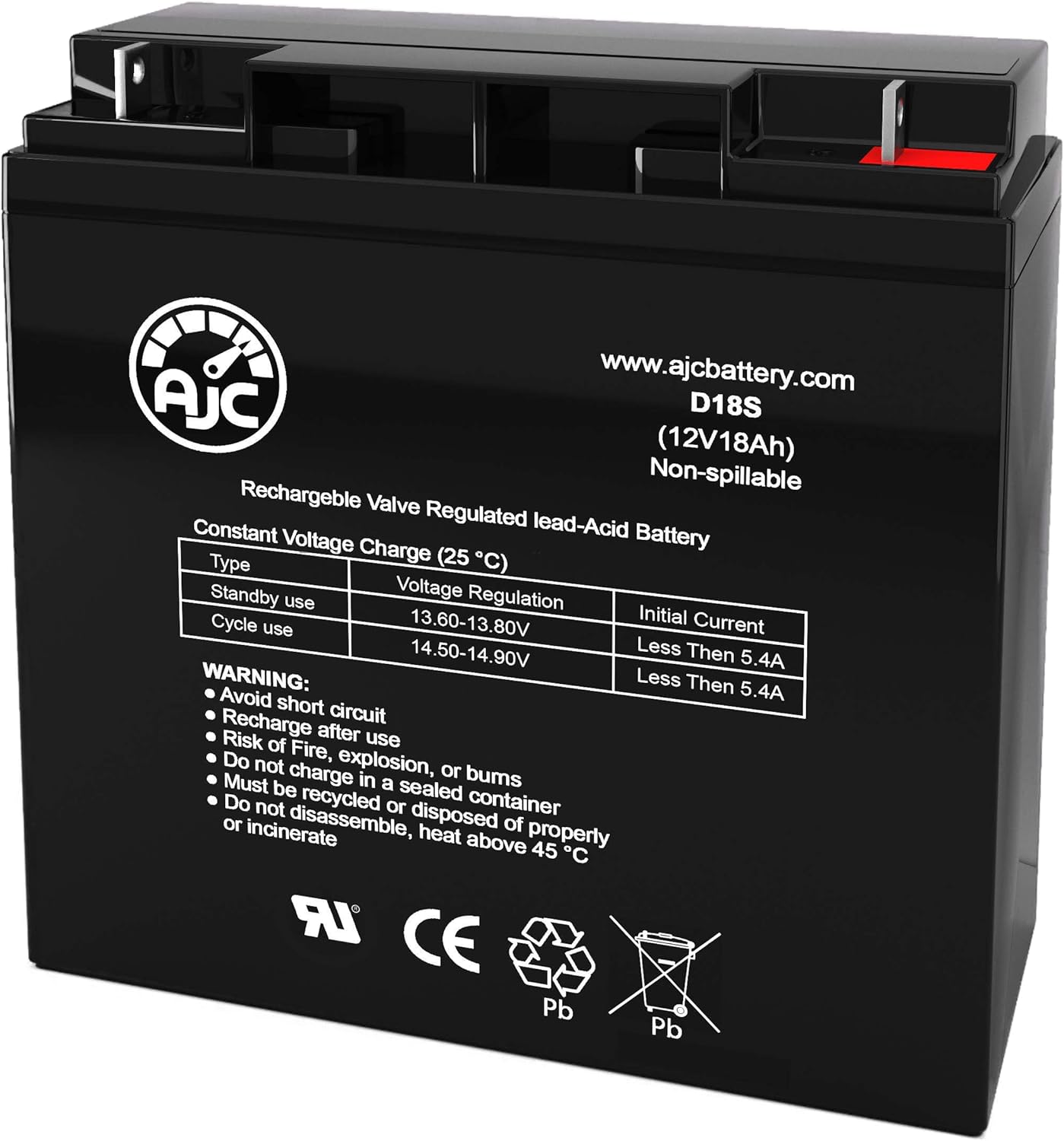 AJC Battery Compatible with APC Smart-UPS 24V XL SU24XLBP 12V 18Ah UPS Battery