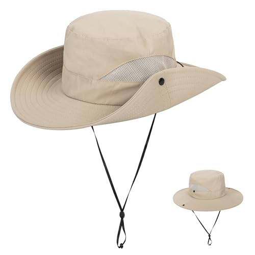 Women-Men-Wide-Brim-Summer-Sun-Hat - Packable Outdoor Bucket Beach Fishing Hat for UV-Protection