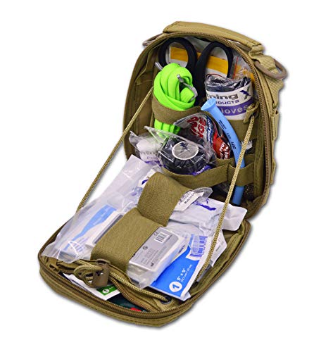 Lightning X Products Lightning X Gunshot Trauma/Hemorrhage Control Kit in MOLLE IFAK Pouch - Black