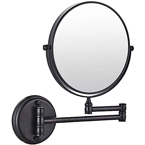 Bathroom Mirror Wall Mounted Makeup Mirror 6-inch Two-Sided Swivel Wall Mounted Mirror Extending Folding Bathroom Shaving Cosmetic Make Up Mirror- 3X Magnification