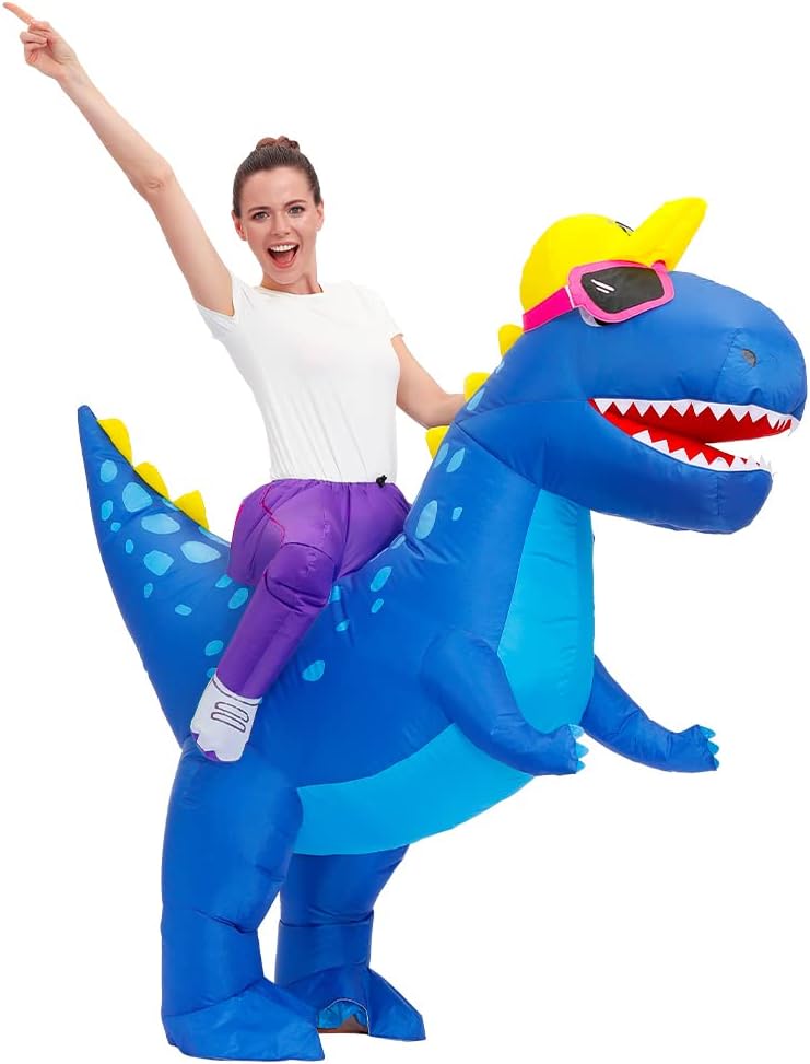 Decalare Inflatable Costume For Adults, Inflatable Dinosaur Costume, Halloween Costumes For Men/Women,Funny Blow up Costumes