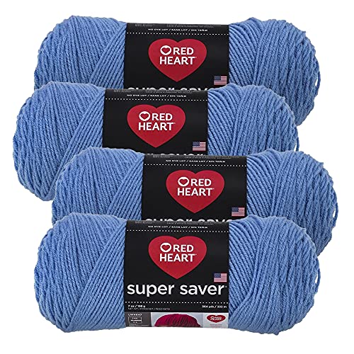 Red Heart Super Saver Yarn (4-Pack of 7oz Skeins) (Aran)