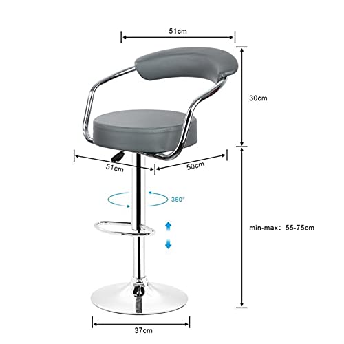 Bar Stools Bar Chair Bar Stools Set of 2 Bar Chair Modern Fashion Round Swivel Chair Pub Bar Stool Furniture Modern Living Room Home Office Kitchen Chair, White Swivel Barstool Counter Stool