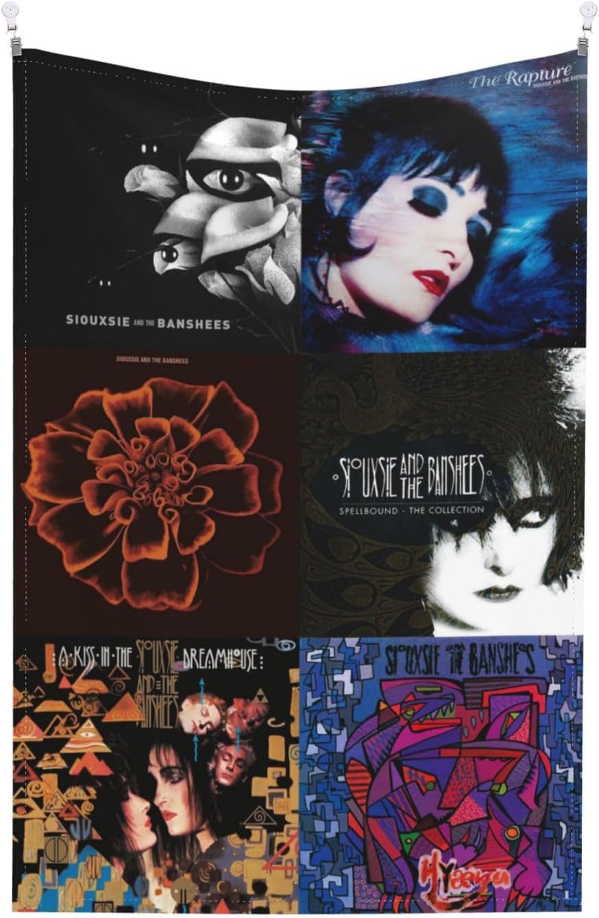 CASOWAT Siouxsie Rock and the Banshees Band Tapestry Wall Art Hanging Tapestries For Living Room Bedroom Home Decor 60X40 inch