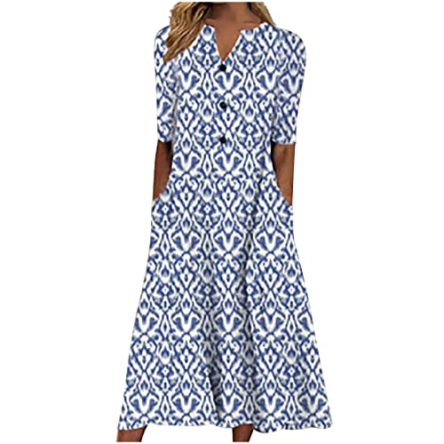 Womens Casual Summer Dressess,Summer Dresses for Older Women Womens Dresses Casual Cocktail Dresses for Women 2024