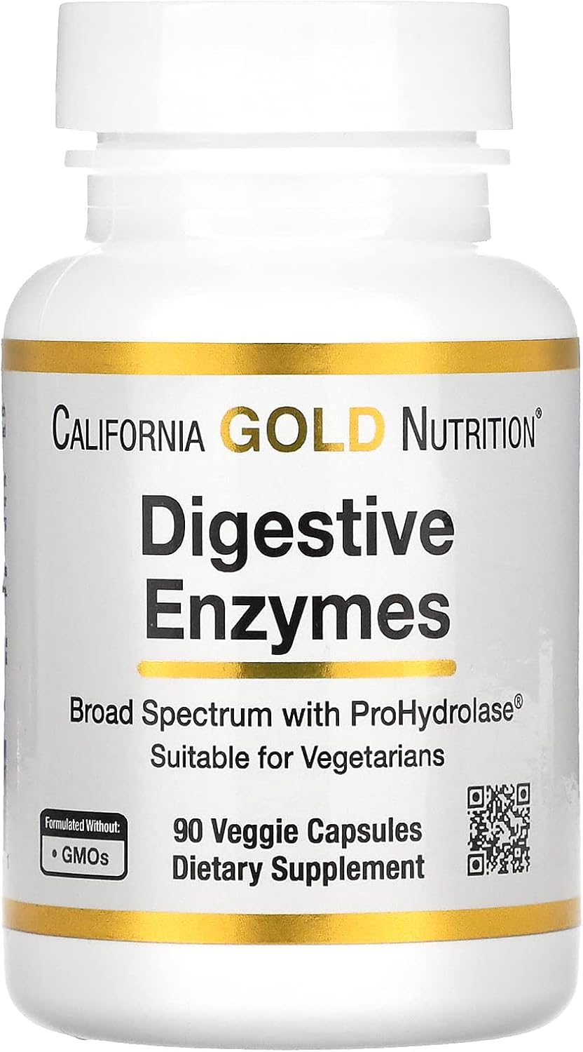 Digestive Enzymes, Broad Spectrum, Suitable for Vegetarians, 90 Veggie Capsules