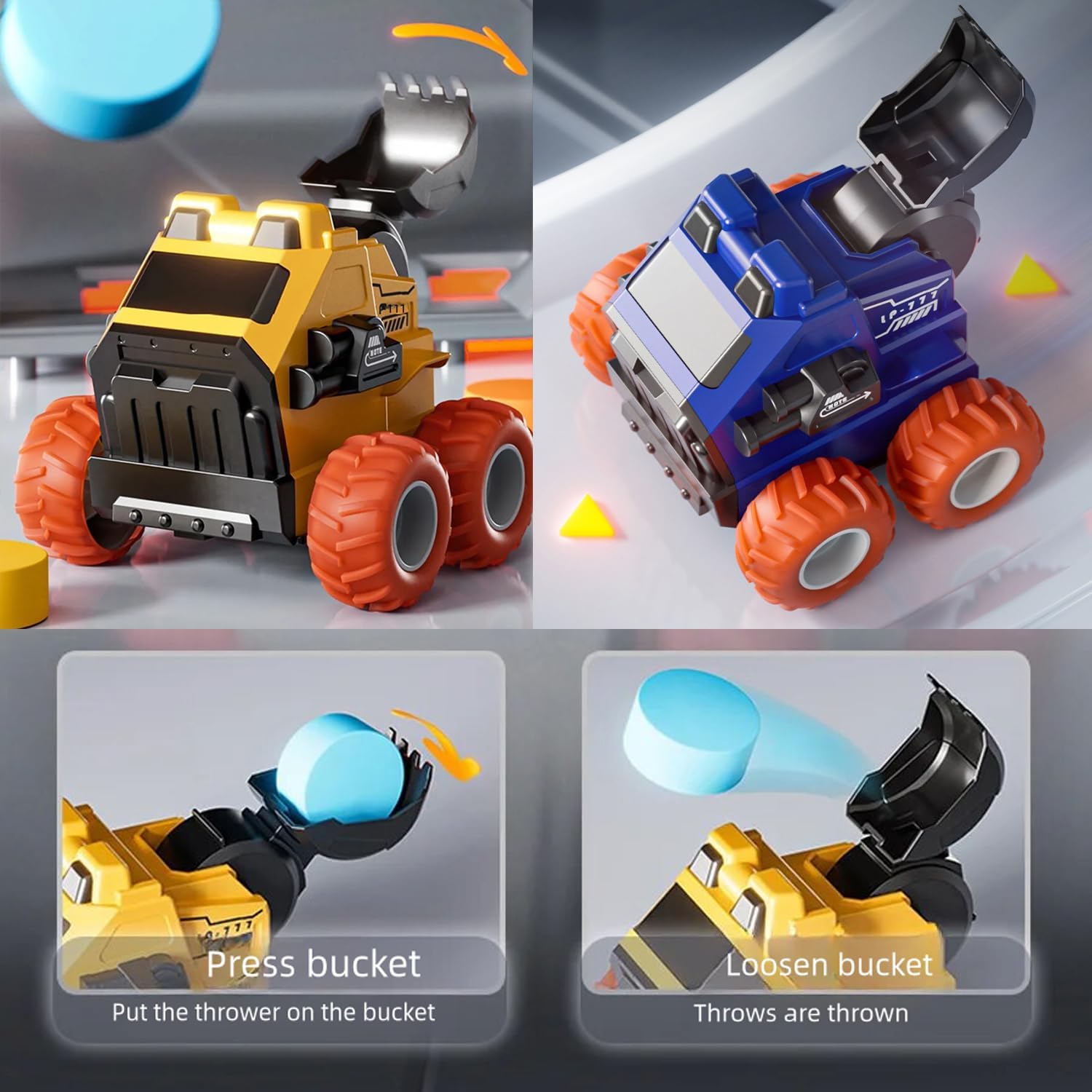 Toys for 3 Year Old Boy Birthday Gift,Push and Go Launchable Tractor As Toddler Toys 2-3, Toddler Toys Age 1-2 3, Baby Toys Pull Back Cars for Toddlers 1-3 Birthday Xmas Gift