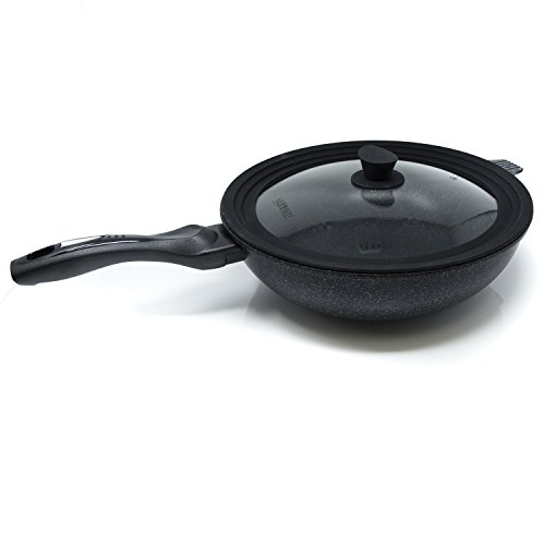 Universal Silicone Cookware Pots and Pans Vented Tempered Glass-Graduated Lid with Easy Grip Fits 9.5