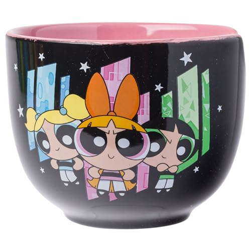 Silver Buffalo Sanrio Hello Kitty Strawberry Milk Japanese Character Ceramic Ramen Noodle Rice Bowl with Chopsticks, Microwave Safe, Pink, 20 Ounces