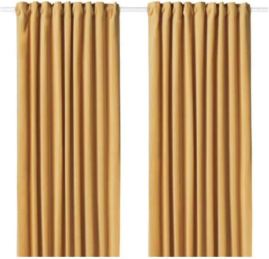 IKEA Sanela Curtains 1 Pair Golden Brown 704.189.00 Size: 55x98