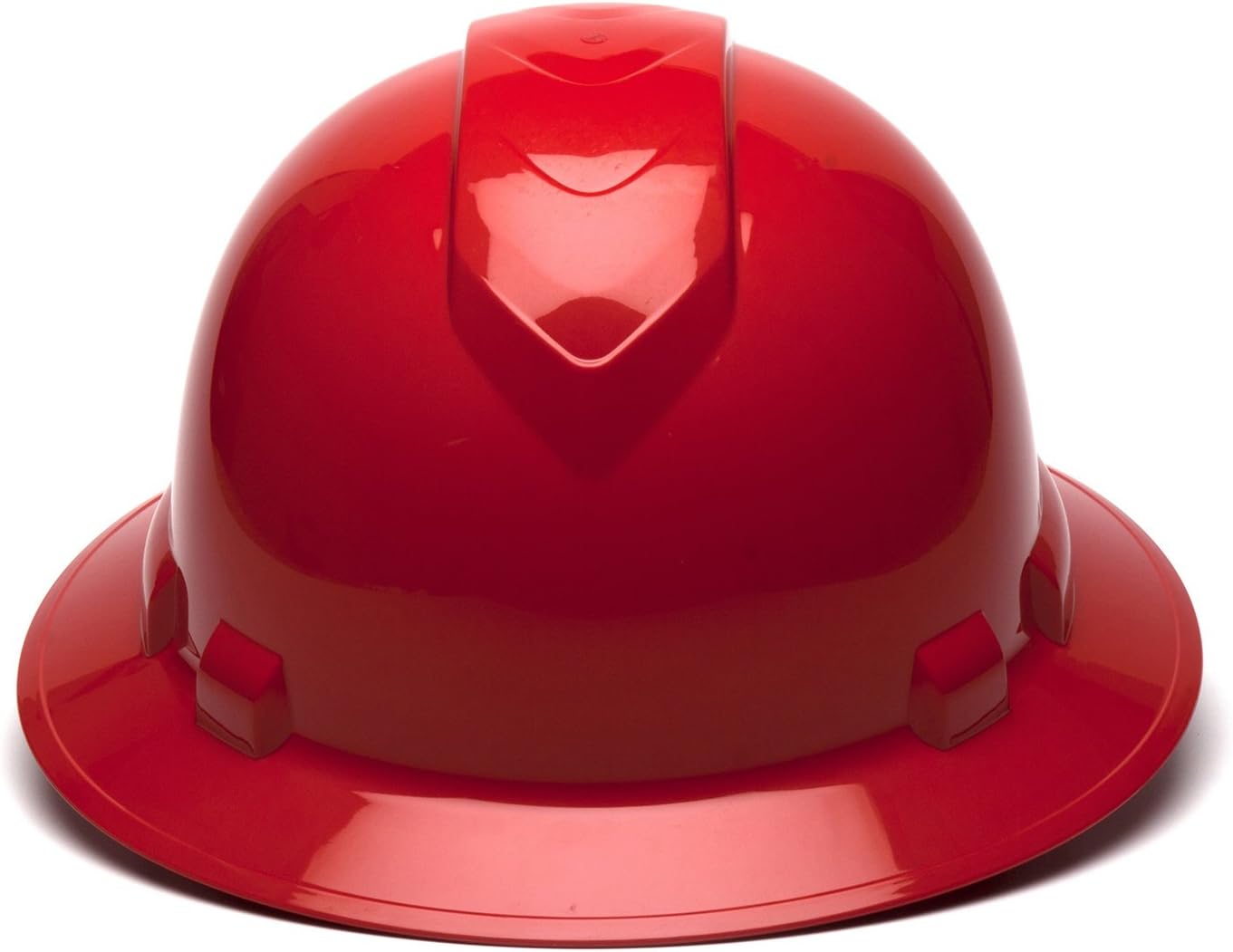 Pyramex Ridgeline Full Brim Hard Hat 6 Point Ratchet Red