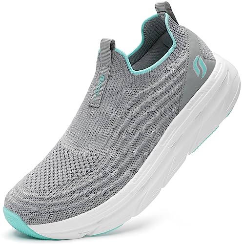STQ Walking Shoes Women Slip on Sneakers with Arch Support Memory Foam
