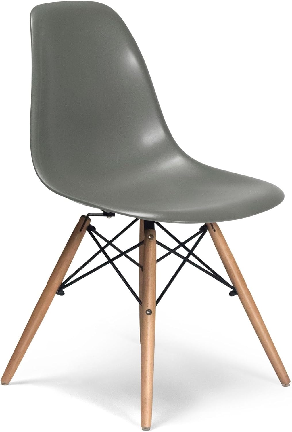 Bed Bath & Beyond Paris-2 Side Chairs with Natural Legs (Set of 2) Grey