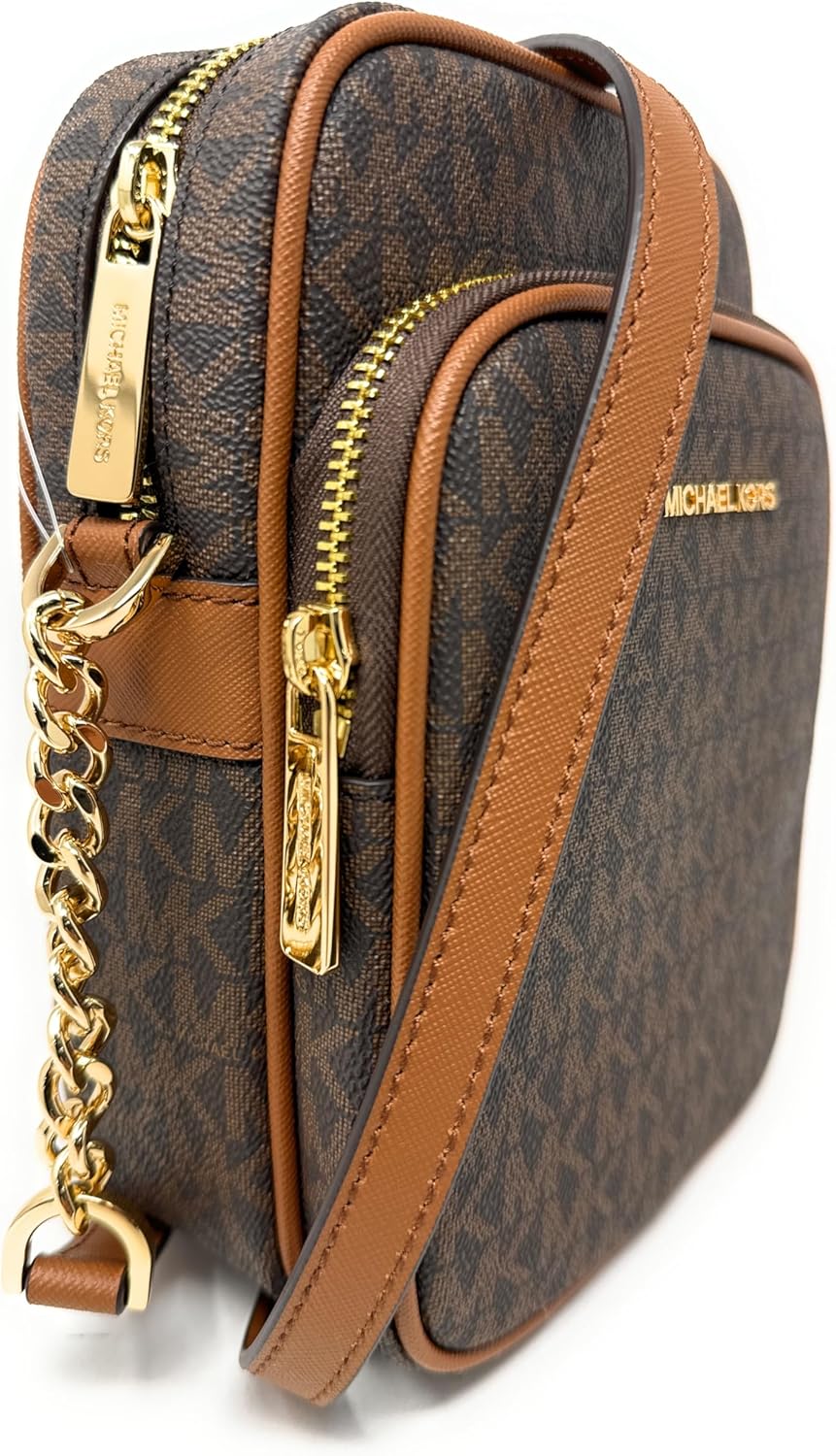 Michael Kors Jet Set Travel Medium Logo Crossbody Bag (Brown)