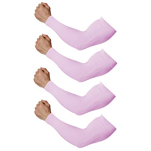 4-Pairs Arm Sleeves for Men and Women - Tattoo Cover Up - Cooling Sports Sleeve for Basketball Golf Football
