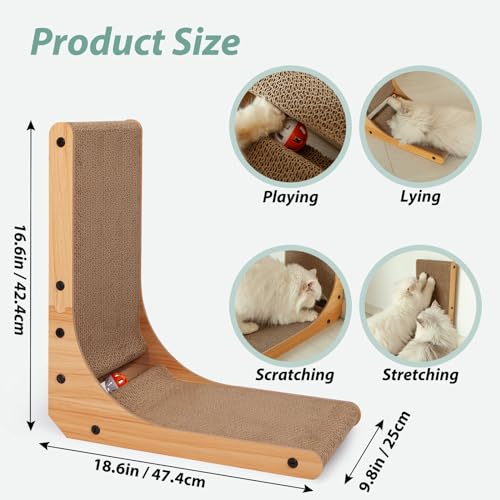 Cat Scratcher Carboard,Oval Cat Scratch Pad,Cat Scratcher Lounge Bed Nest Bowl with an Interactive Cat Toy for Cats Grinding Claw Indoor