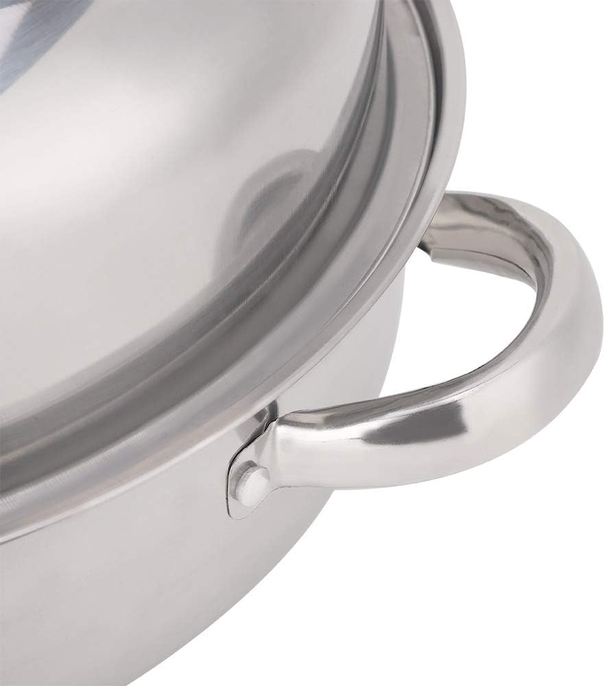 Steam Buns Furnace 28CM Stainless Steel Single Layer Stockpot Hotpot Food Steamer Pot Cookware Household Cooking