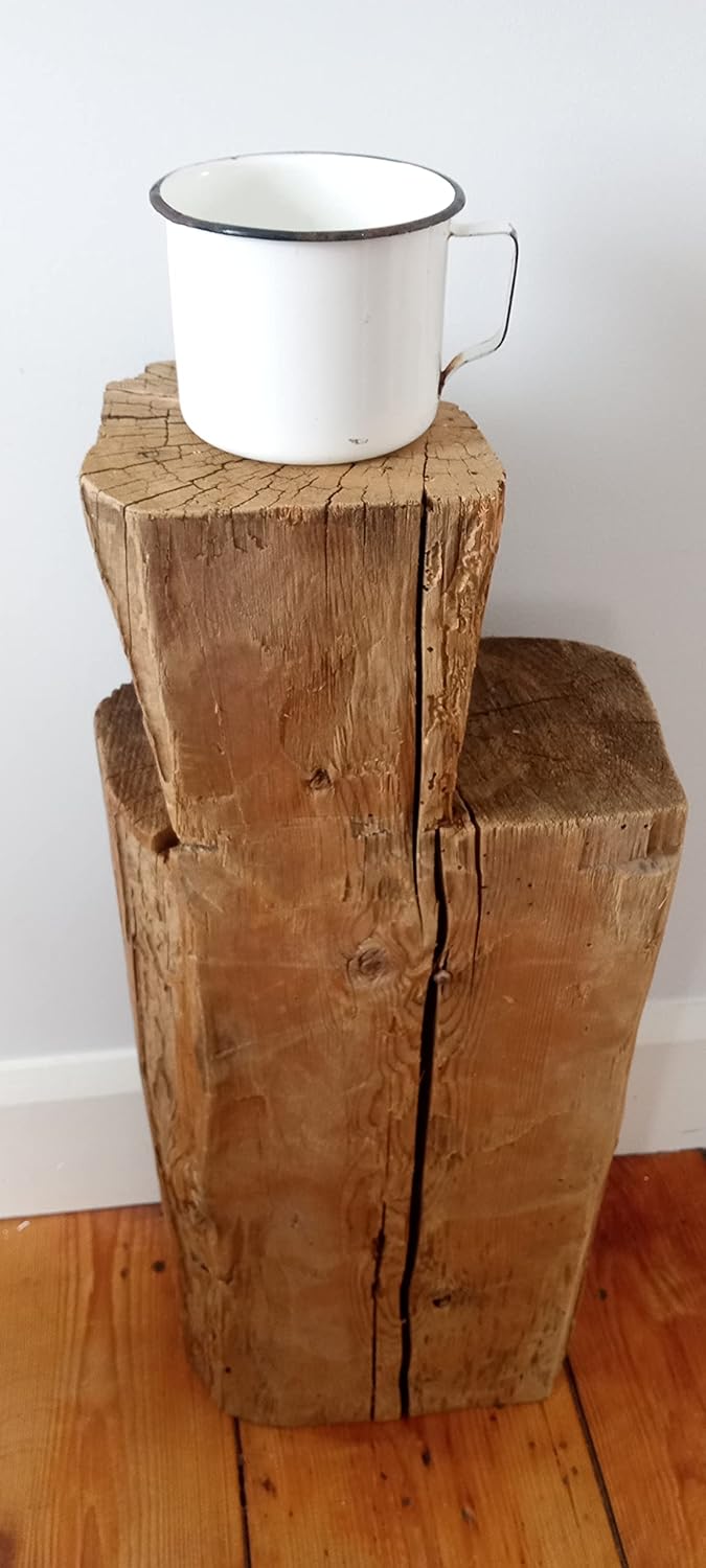 Old Rustic Wood/Authentic Hand Hewn Beam from The 1800's End Table/Coffee Table Modern Farm House Style