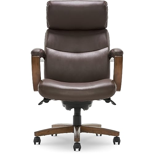 La-Z-Boy Greyson Ergonomic Bonded Leather Swivel Executive Chair, Black (CHR10086B)