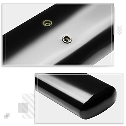 (2Pcs) 5 Inch Black Oval Nerf Step Bars Side Steps Compatible with 15-22 F150-F350 Super Crew Cab