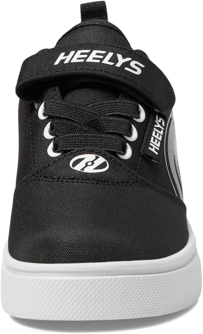 Heelys Pro 20 X2 (Little Big Kid/Adult) Wheeled Heel Shoe, Black/Grey/White, 12 US Unisex