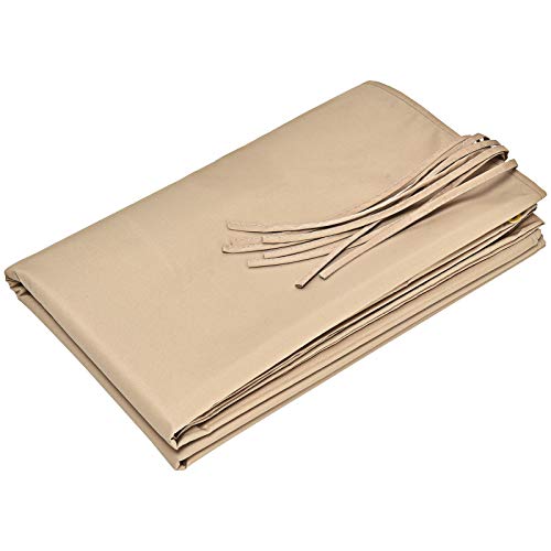 Tangkula 17x7 Ft Universal Pergola Replacement Canopy, Outdoor Canopy Shade Cover w/ 6 Copper Grommets & 4 Straps, Sun-protective Polyester Replacement Cover for Pergola Structure (Cover Only) (Beige)