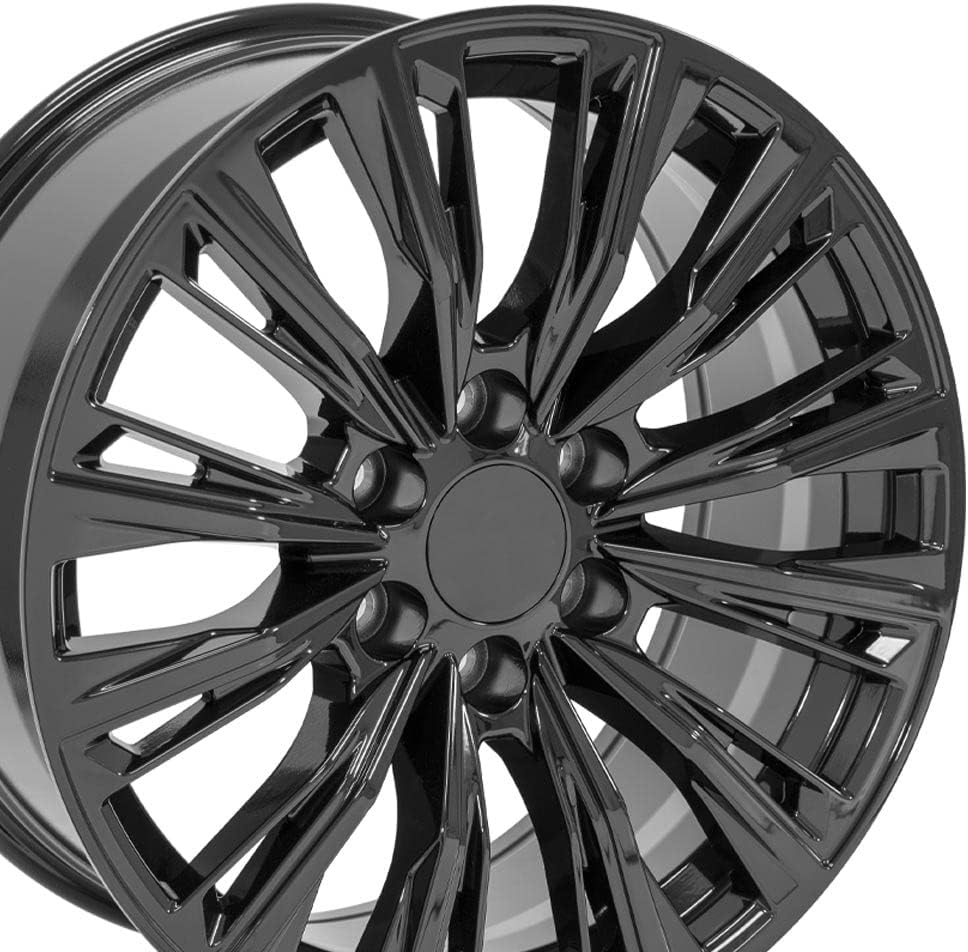 OE Wheels LLC 20 inch Rim Fits 6x139.7 Silverado Suburban Tahoe Sierra Yukon Escalade CA93 20x9 Black Wheels