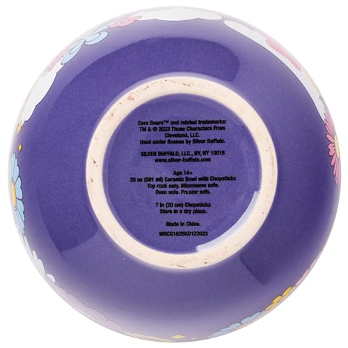 Silver Buffalo Sanrio Gudetama Lazy Egg Poses Top Ramen Nissin Top Ramen Ceramic Ramen Noodle Rice Bowl with Chopsticks, Microwave Safe, 20 Ounces