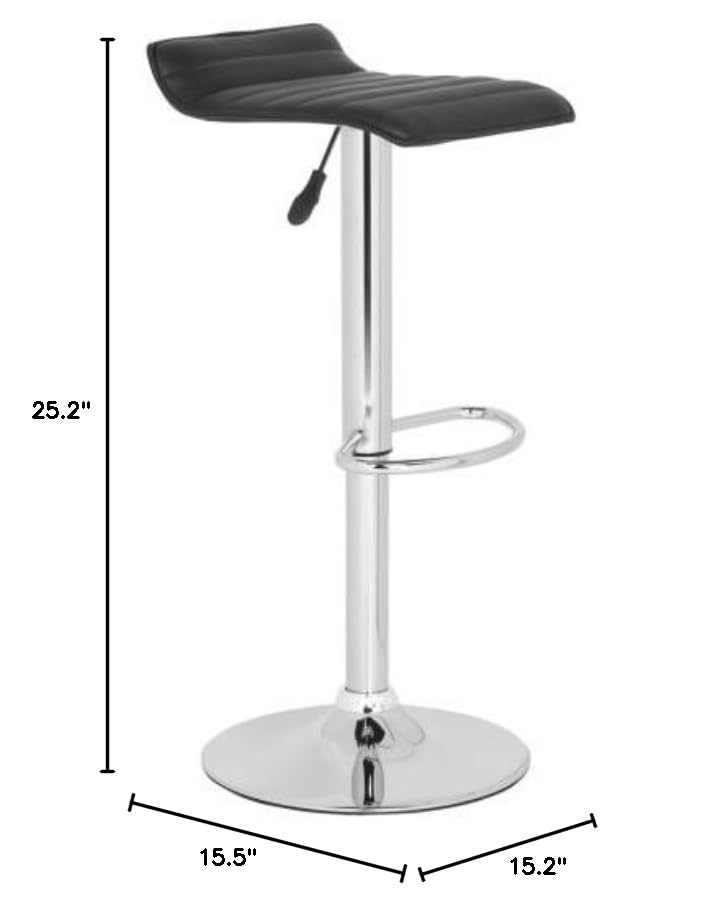 Safavieh Home Collection Kemonti Black Adjustable Swivel Gas Lift 22.4-30.9-inch Bar Stool