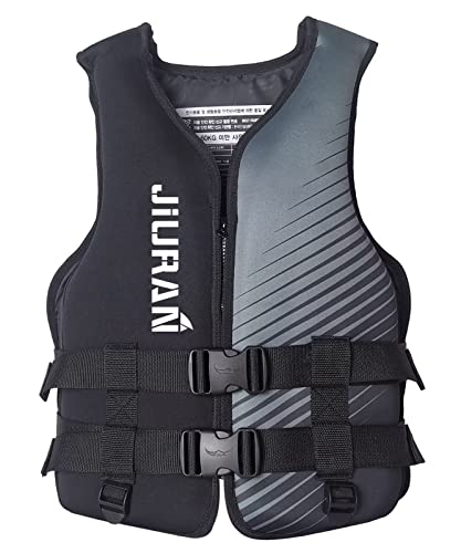 huraty Adult Kayaking Vest with Leg Straps, High Buoyancy Swim Vest Jacket for Boating Fishing Surfing, Neoprene Youth Swim Jacket