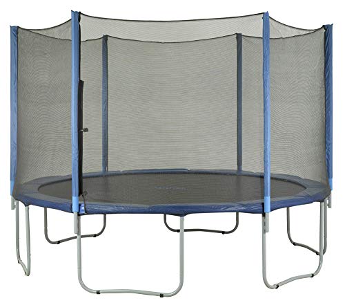 Upper Bounce Round Trampoline Safety Net-Round Trampoline using Variant Straight Poles-Breathable Weather-Resistant Trampoline Net Replacement-Installs Outside of Frame