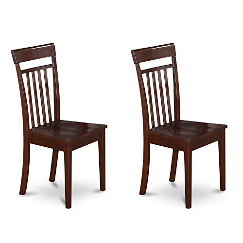 East West Furniture DOCA7-MAH-W 7 Piece Dining Table Set Consist of a Rectangle Dinner Table with Butterfly Leaf and 6 Dining Room Chairs, 42x78 Inch, Mahogany
