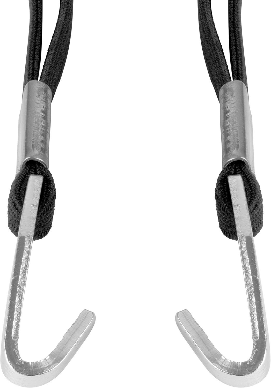 Ibera Bike Seatpost-mounted Carrier and Black Double Elastic Strap with Silver Hooks