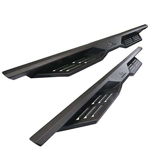 Running Boards Side Steps Fit 2015-2024 Chevy Colorado/GMC Canyon Crew Cab Pickup Truck Nerf Bars Drop Steps Off-Road Rock Slider Fine Textured Black