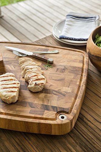 Ironwood Gourmet Big Catch Cutting Board, Acacia Wood, 10.5 x 15 x 1.25 inches