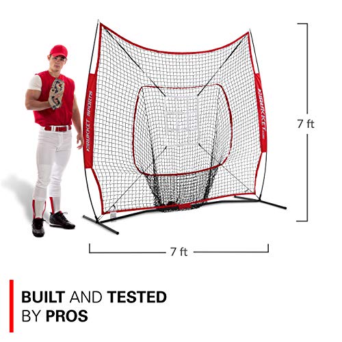 Rukket Sports Baseball & Softball Net Bundle with Weighted Baseballs & Strike Zone Target, Practice Hitting, Pitching, Batting and Catching, Training Backstop
