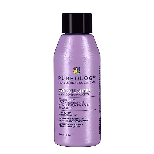 Pureology Hydrate Sheer Nourishing Shampoo | For Fine, Dry Color Treated Hair | Sulfate-Free | Silicone-Free | Vegan